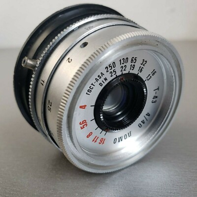 T-43 ЛОМО(LOMO) 40mm Lens LOMO T-43 f4/40mm (Triplet) silver Soviet Ukraine | eBay