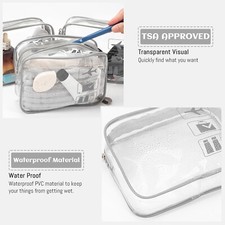 Riloventa 4-teilige Reise Kosmetiktaschen Set - Transparent & Wasserdicht Für Handgepäck
