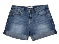 BULLHEAD Jean Shorts Women's Sz 9 Denim Stretch Cuffed Blue Waist 31"