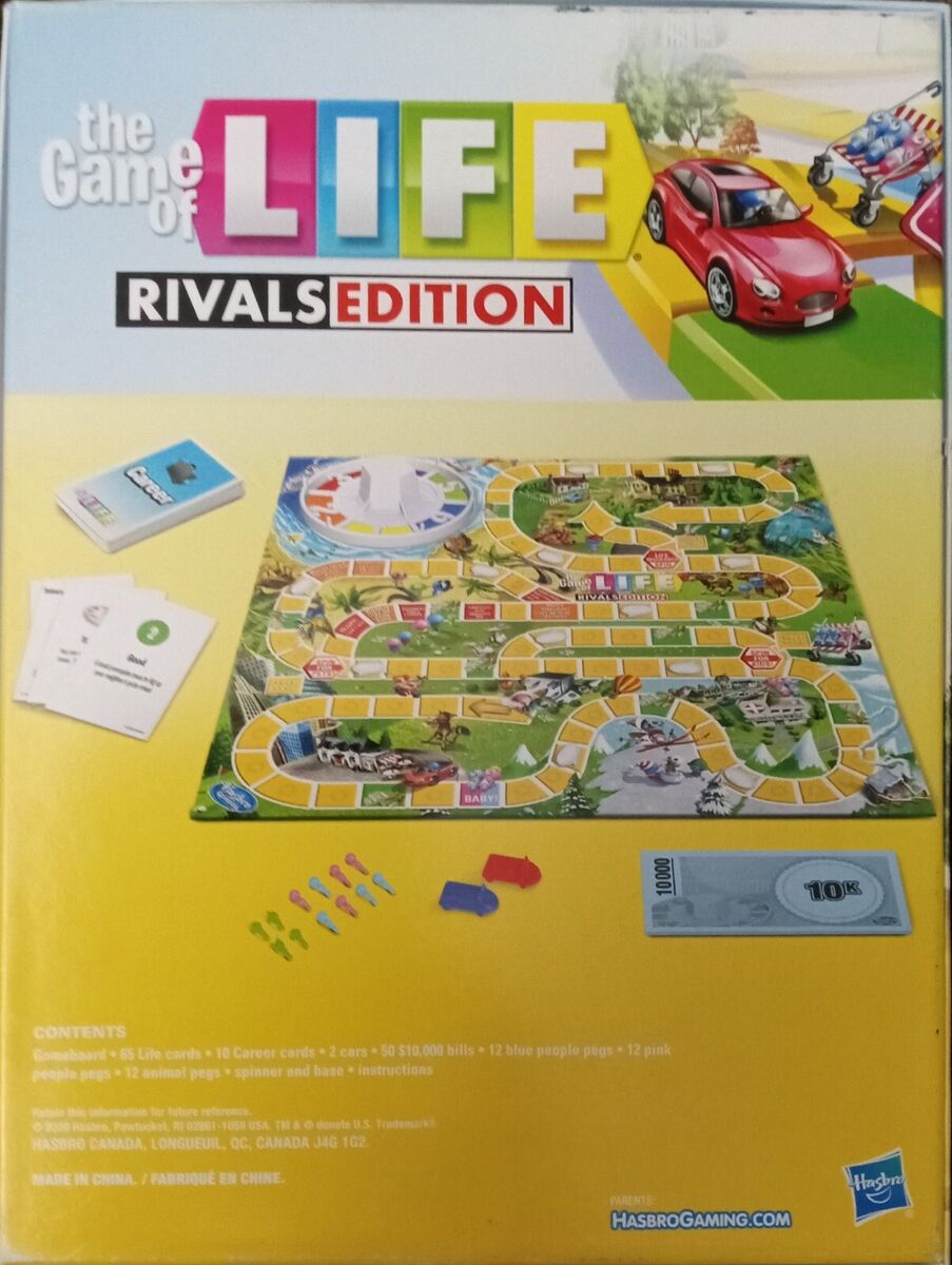 The Game of Life Rivals Edition Board Game; 2 Player Game Instructions,  Rules & Strategies - Hasbro