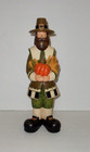 Thanksgiving Fall Pilgrims Man Woman Figurine Pumpkin Fruit Basket 11-12" — photo 3