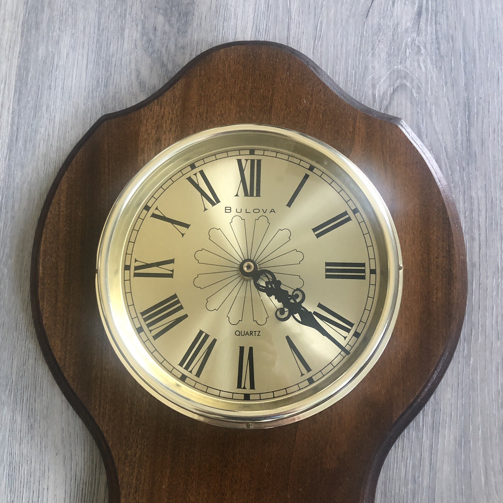 Vintage Bulova Quartz Wall Clock and Mechanical Barometer England 22