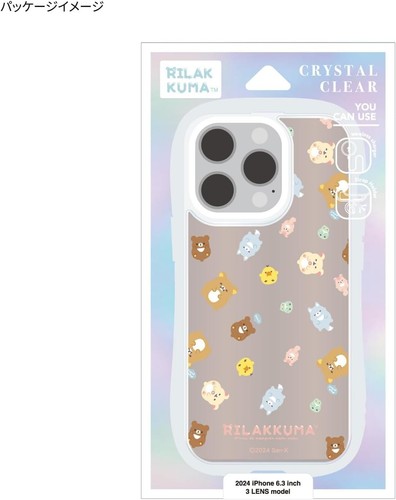 Gourmandies iPhone 16 Pro 6.3 inch Rilakkuma Crystal Clear Case GRC-372B Japan - Picture 5 of 5