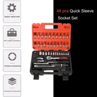 46X Mechanics Tools Set 1/4" Socket Ratchet Wrench Set for Auto Repair W/Case