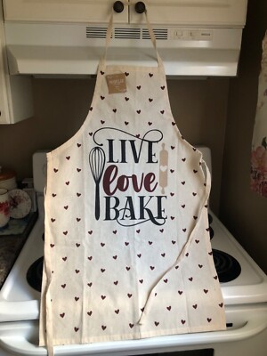 Live Love Bake Apron 19 x 30 New Kitchen Apron Free Ship