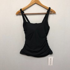 NWT Athleta Women Square Neck Bra Cup Tankini Top Size 32B/C Black UPF M181 -30