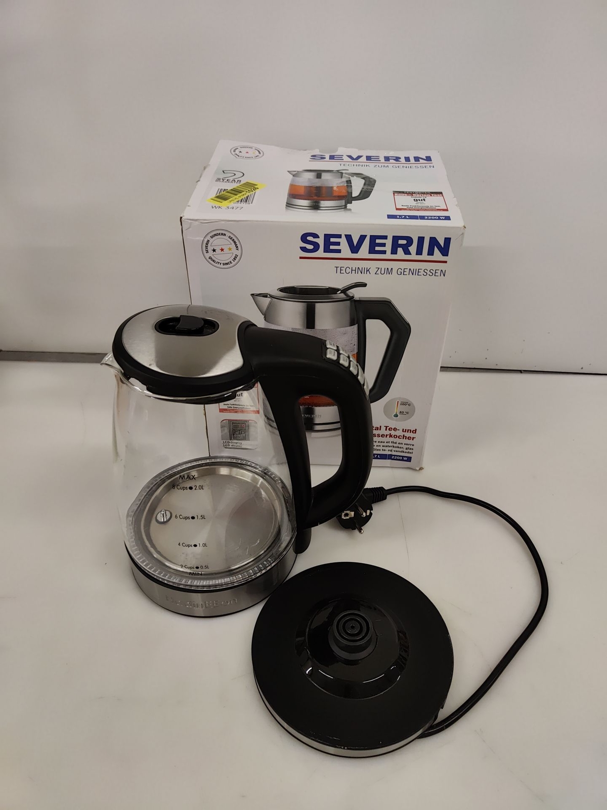 Severin - Hervidor De Té/Agua Digital Wk 3477 Acero Inox En Oferta Hervidor De Agua Y Té De Cristal Severin