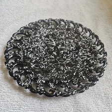 Vintage  Zebra Serving Platter Sausage& Cheese Veggies Chip and Dip 9 1/4" Rare