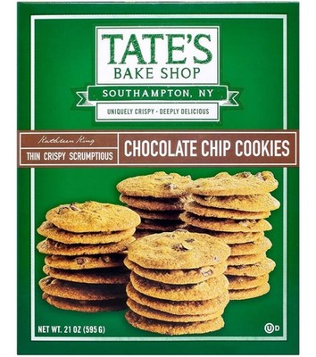 Tate's Bake Shop Chocolate Chip Cookies Crispy Thin 21 Ounce Box EXP 11/2025