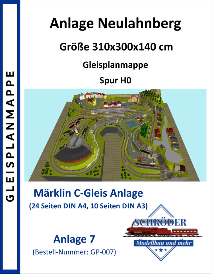 GP-007 Gleisplan (34 Seiten) Märklin H0 C-Gleis Plan Neulahnberg (310x300cm) - Bild 2 von 4