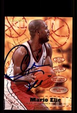Signed Basketball Card Auto Mario Elie 1995-96 Fleer #222 Houston Rockets