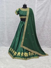 Ethnic Look Satin Silk Lehenga Choli With Stylish Dupatta For Women  Girls Wear