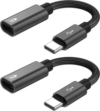 Micro USB to C Adapter,(2-Pack) Female Type C Male Black