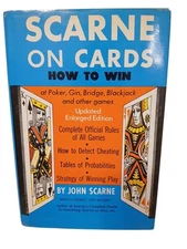 1974 John Scarne On Cards Hardcover Dust Jacket Cheating Gambling Technical How