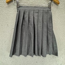French Toast Girls School Uniform Pleated Skirt Size 7 Gray Adjustable Waist