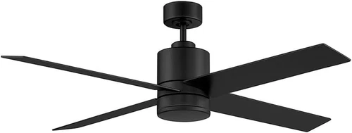 Meridian 52" Matte Black Ceiling Fan with Remote & LED Light, Frosted Glass - Picture 6 of 6