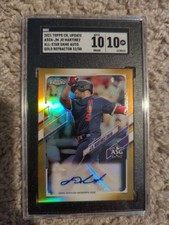 J.D. Martinez 2021 Topps Chrome Update Gold Refractor Auto /50 Red Sox SGC 10