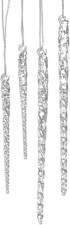 Kurt Adler 3-1/2-Inch-5-1/2-Inch Clear Glass Icicle Ornament Set of 24 Pieces -