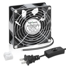 EC Muffin Axial Fan with Plug 120mm x 38 mm High Airflow AC Cooling Fan 110V ...