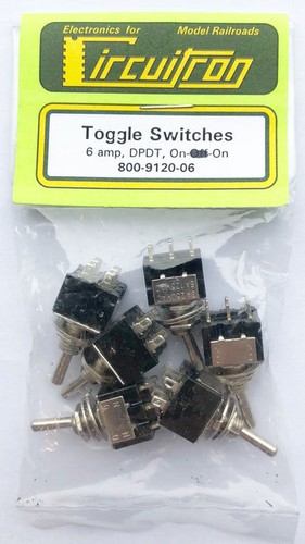 Interruptores miniatura Circuitron 912006 a todas las escalas -- Paquete encendido DPDT (6) | Zustand: New