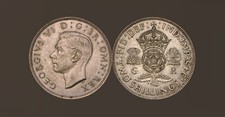 GREAT BRITAIN 2 Shillings 1945 - Silver 0.5 - George VI. - XF/aUNC