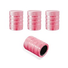 4 PCS Car Tire Valve Stem Caps, Aluminum Anti Corrosion Tire Air Caps with Pink