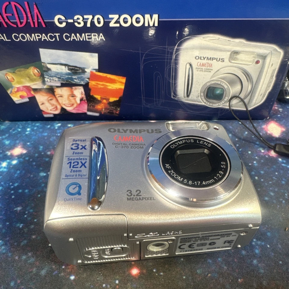 Olympus Camedia C-370 Zoom 3.2MP CCD Sensor Compact Digital Camera Digicam - Image 2 of 4