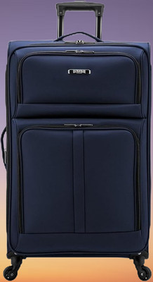 Anzio Softside Expandable Luggage with Spinner Wheels, 30-Inch Large, Navy