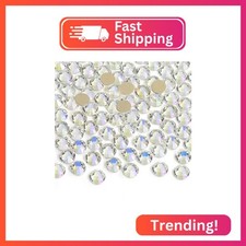 Jollin 2880pcs Flatback Rhinestones Glue Fix Crystal Glass Diamantes Gems for Cr