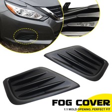 Right Left Fog Black Light Cover Fit Altim 16-18 Nissan 16-17 Altima Base Front