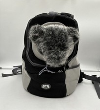 AGPet Small Dog/Cat Pet Carrier Backpack Breathable Mesh Travel Bag Black  Gray
