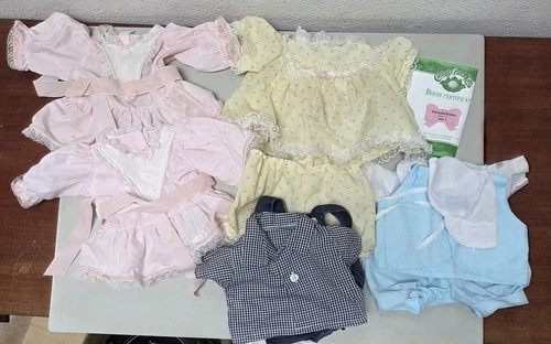 Small LOT Of Vintage CABBAGE PATCH DOLL Clothes Plus One Birth Certificate