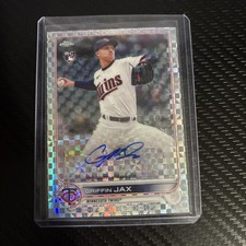 2022 Topps Chrome Update Series - Autographs Griffin Jax #AC-GJ X-Fractor /125 