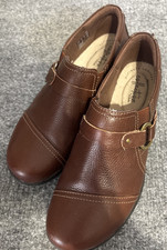 Clarks Collection Shoes Womens 7.5 Cheyn Madi Loafers Casual Brown Leather 15807