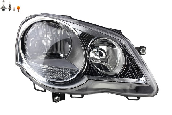 Scheinwerfer Passend FüR VW Polo 02 9N 04/05-01/12 Rechts Mit Leuchtmittel-image