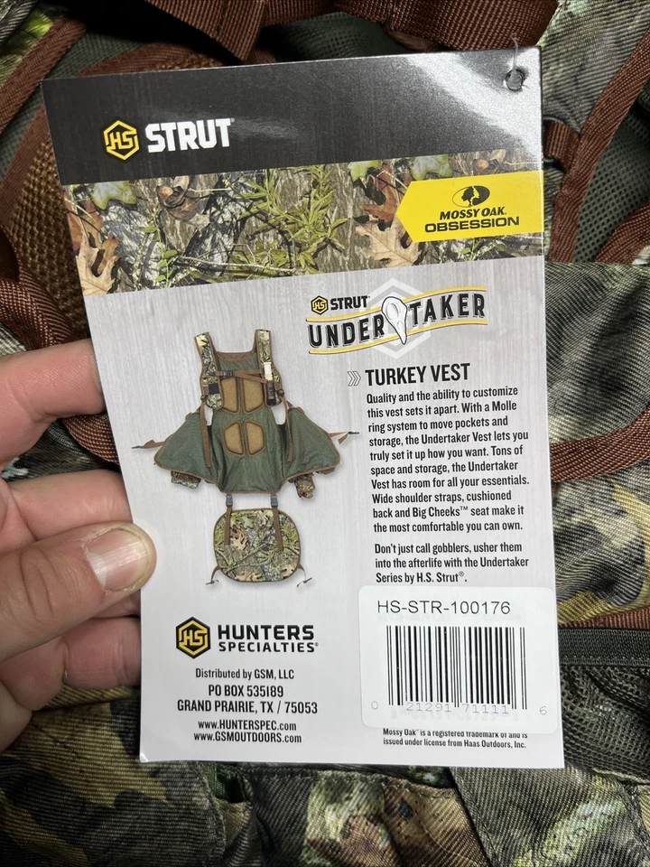 Hunters Specialties Undertaker Turkey Vest Hunting Realtree Edge Camo New - Image 2 of 4