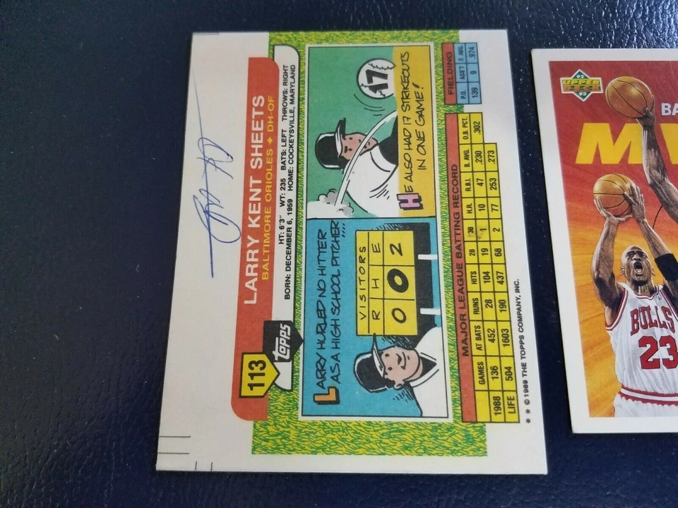 Larry Sheets Baltimore Orioles #113 1989 Topps BIG Proof Non Glossy RARE Oddball - Image 2 of 2