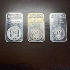Lot Of 3 1 Troy Oz 999 Silver Apmex Bars 3 Oz Total Weight