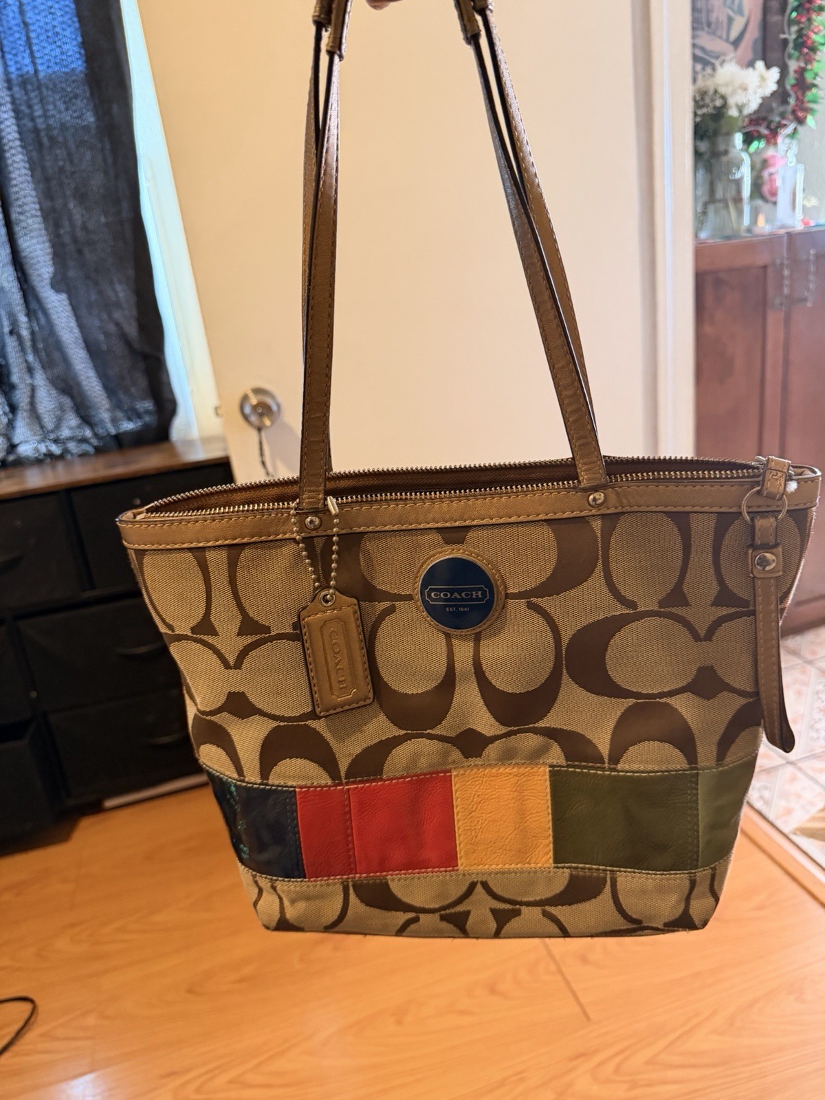 Coach Colorblock Patchwork Multicolor Logo Should… - image 9