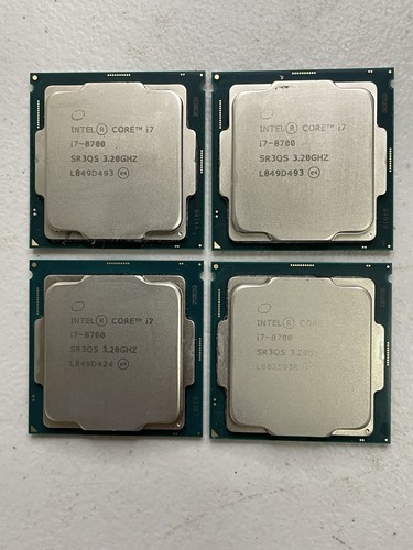 Intel Core i7-8700 Processor (3.2 GHz, 6 Cores, LGA 1151) - SR3QS - 4pcs