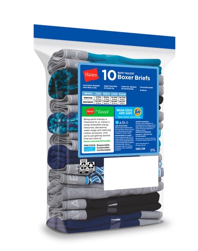 Hanes Boys Boxer Briefs 10-Pack Comfort Flex Waistband Tagless Assorted Printed - Picture 2 of 4