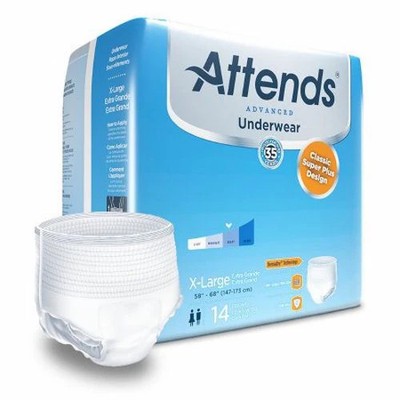 Unisex Adult Absorbent Underwear Attends  Advanced Pull