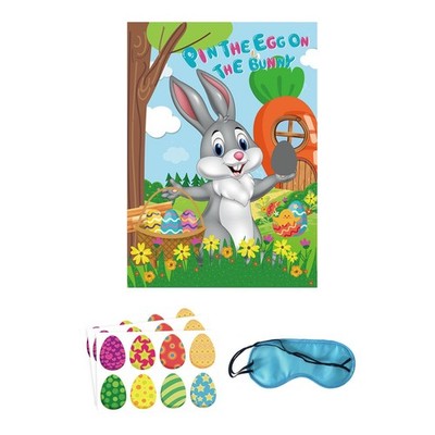 Pin The Egg on The Bunny Easter Game Home Decor Party Favours Activities