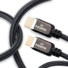 Premium HDMI Cord Type A High Speed with Ethernet 15FT - Nylon Braided Jacket