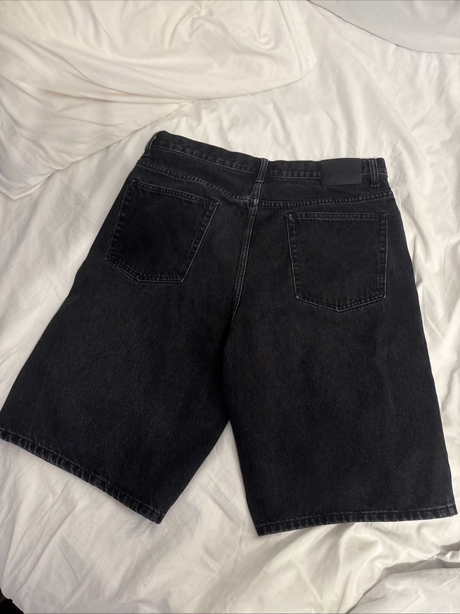 Supreme Script Baggy Denim Short 'Washed Black' SS24 Size 34 (Pre