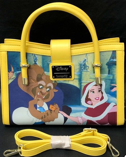 Loungefly Beauty and the Beast Shoulder 2WAY Yellow Faux Leather Bag