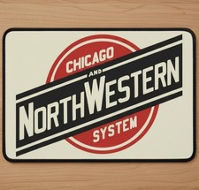 Chicago North Western Railroad 9.5 x 8 Mouse Pad With Rubber Backing Made In USA