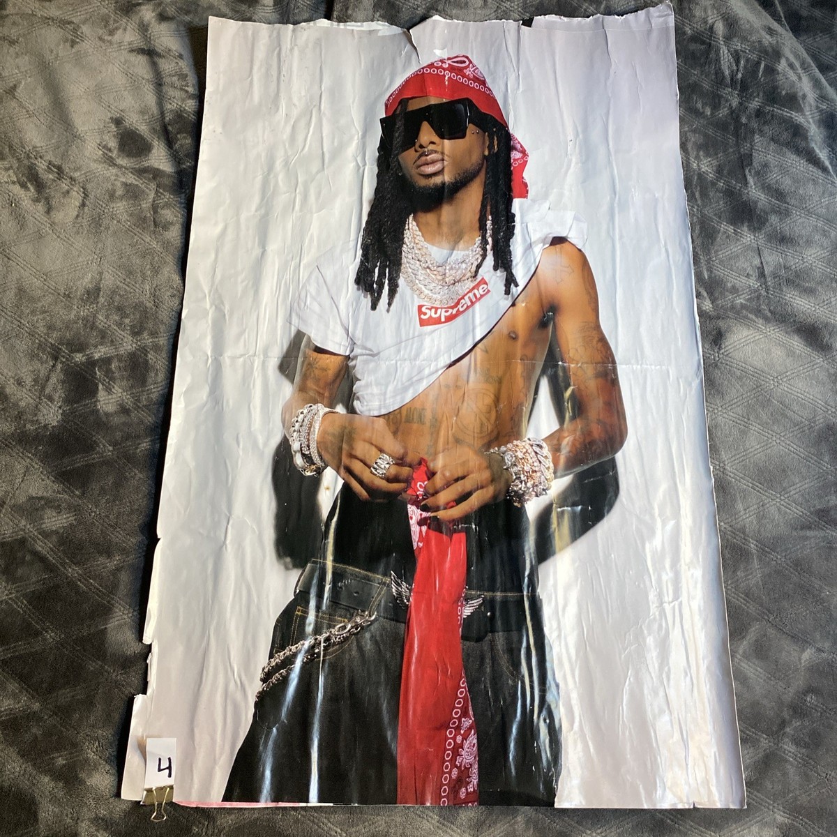 supreme×playboi carti ポスター supreme playboi carti box logo 2025 RARE poster wheat NEW