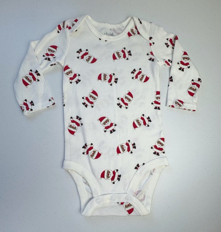 Carters Santa Patterned Bodysuit 3-6 months