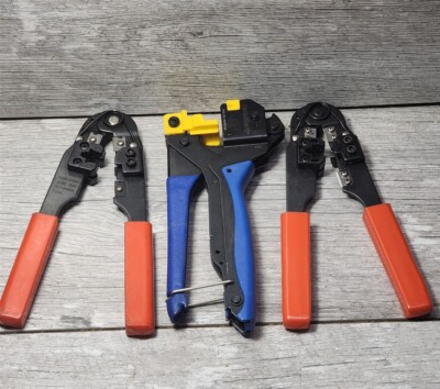 RJ-45 Crimp Tool - Lot of 3 - Datashark and Generic